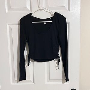 me to we double sided tie long sleeve tee